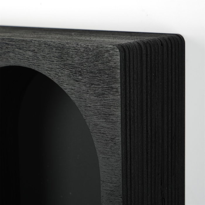 Hanah Home Estantería de Pared de Madera Maciza Negro Cry003-S